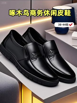 #男士真皮皮鞋 #皮鞋男 #皮鞋男士 #一脚蹬皮鞋男 #头层牛皮男鞋