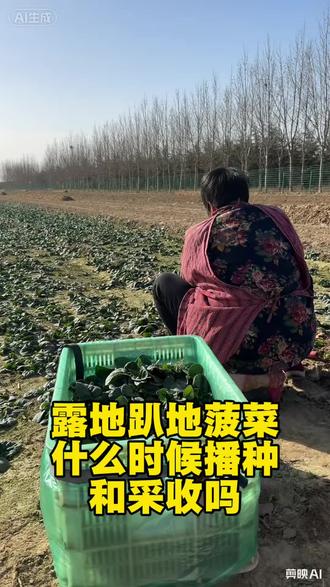 北方露地趴地菠菜播种和采收时间#三农 #农业种植 #新农人计划 #农业种植技术