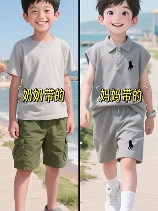 儿童polo衫背心套装#高品质童装 #男童穿搭 #潮童必备 #运动休闲套装 #男童童装 @抖加🔥上热门🔥dou+🔥热点宝
