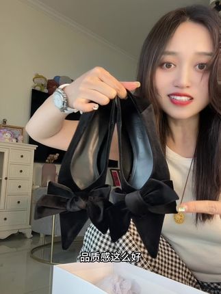法式气质尖头蝴蝶结   时尚个性单鞋#小众设计感 #穿出高级感 #百搭又好看 #时尚大气
