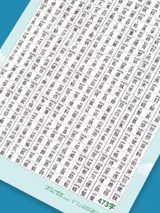 一二年级通用入学识字表挂图小学生孩子知识总结上下册生字表#一二年级 #同步生字 #语文生字 #识字表挂图#好物
