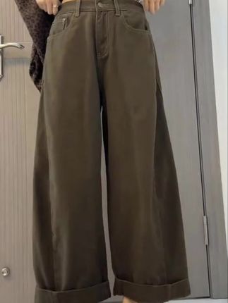 #牛仔裤 #阔腿裤 #长裤