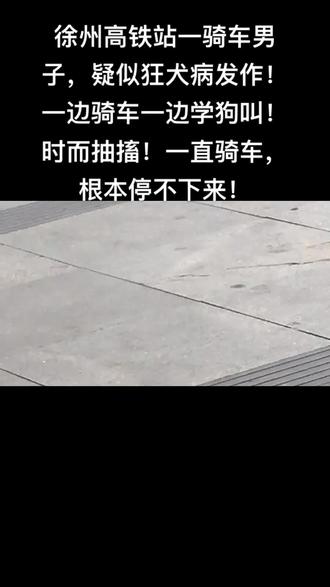 徐州高铁站一男子疑似狂犬病发作!