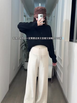 我猜孕妈们秋冬天一定需要这条孕妇裤!#孕期穿搭 #孕妇装 #秋冬穿搭