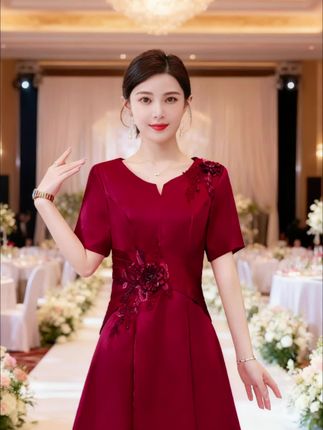 #时尚 #显瘦穿搭 #小个子穿搭 #旗袍连衣裙 #喜婆婆喜妈妈