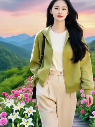 #创作灵感 时尚休闲百搭纯色卫衣外套#高级感穿搭 #优雅气质 #减龄显瘦穿搭 #面料柔软舒适