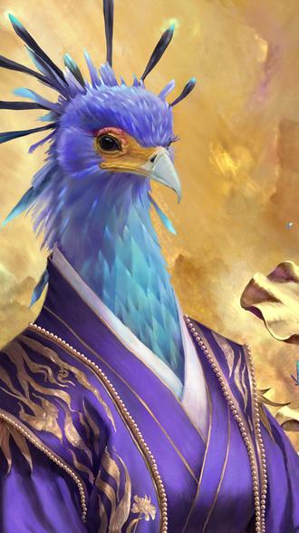 板绘画蛇鹫的过程 #蛇鹫拟人 #绘画过程