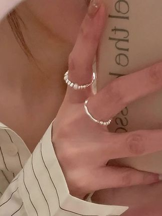 轻奢小众设计感不规则波浪串珠拼接戒指女个性弹力绳可调节食指戒#好物推荐🔥 #戒指 #女生戒指推荐 #实用好物 #分享好物