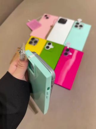 夏日多巴胺方块适用苹果16pro/15promax14手机壳iPhone13防摔12套#手机壳 #多巴胺手机壳 #手机壳推荐