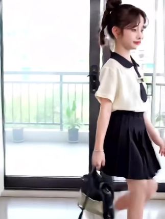 童装女童夏季短袖polo衫T恤学院风套装中大童休闲校园风夏款#王者荣耀个性化名片设置教程 #高渐离百科 #逃离塔科夫仪式圈 #喧嚣星之王 #女童短袖套装