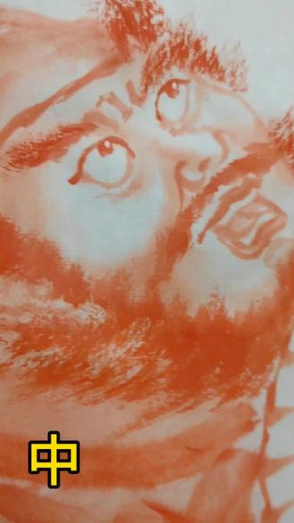 朱砂钟馗948#朱砂钟馗像 #国画钟馗 #钟馗神威图 #钟馗朱砂画像