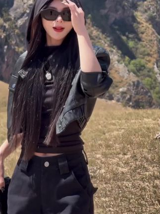 #新款工装裤潮牌 #高腰阔腿裤 迷彩裤#休闲穿搭 #酷女孩穿搭