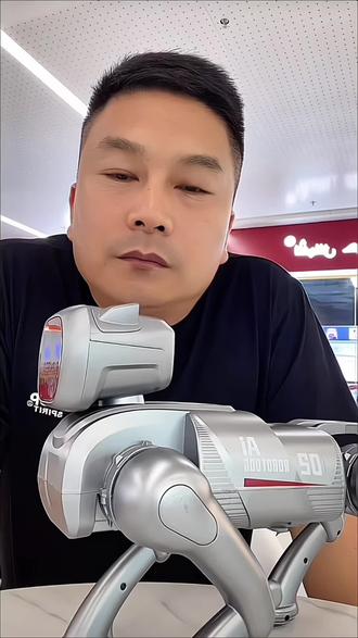 真AI智能语音对话遥控机器狗新款电动儿童早教益智互动玩具#机器狗 #儿童节礼物 #AI智能 #早教机 #益智玩具