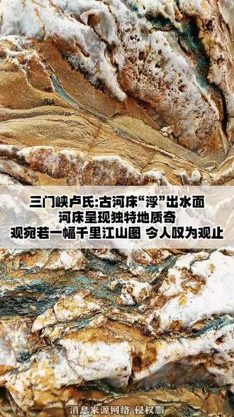 洛河河床呈现“千里江山图”#洛河 #三门峡 #洛河河床