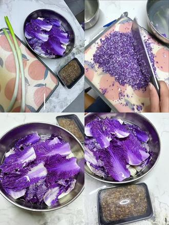 不止于绿,更胜于紫。#紫白菜 #霍霍面粉 #晒出我亲手做的美食 #抖音美食创作者