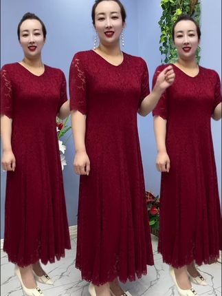 #漂亮连衣裙 #遮肚子藏肉显瘦连衣裙 #新款美裙 #中老年妈妈 #最美穿搭