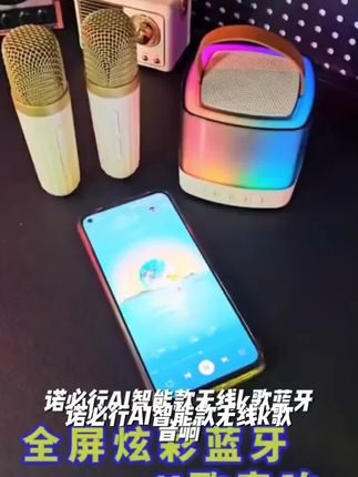 诺必行【AI智能款】无线K歌蓝牙音箱话筒音响一体麦克风音影游戏