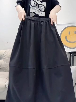 【大美丽定制】2025早秋新品 赫本风花苞裙 设计感拼接显瘦半身裙