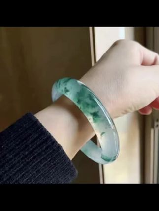 正品爆款冰透飘花正圈女款精美时尚高档女款手镯.