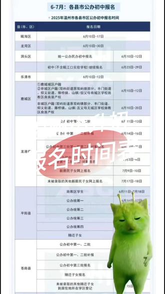 温州小升初报名时间表 #教师懂教师 #温州家长#温州小升初#温州暑假班#温州瓯海实验中学