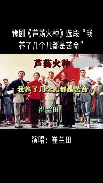 崔兰田大师演唱豫剧《芦荡火种》选段“我养了几个儿都是苦命”#谁说戏曲不抖音 #戏曲 #豫剧 #名家名段