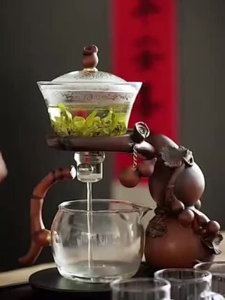 #自动茶具#玻璃自动茶具 #高级感功夫茶具 #送礼茶具套装 #懒人自动茶具