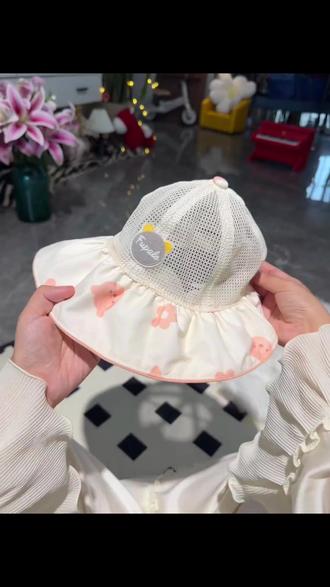 儿童渔夫帽 儿童帽子女童可爱遮阳防晒帽女宝宝夏季外出新款洋气渔夫帽太阳帽#儿童遮阳帽 #夏日防晒 #可爱帽子 #儿童时尚 #儿童潮流