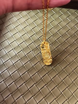 碎碎冰爆闪吉言牌#珠宝首饰 #礼物推荐 #吊坠 #金饰分享 #时尚首饰