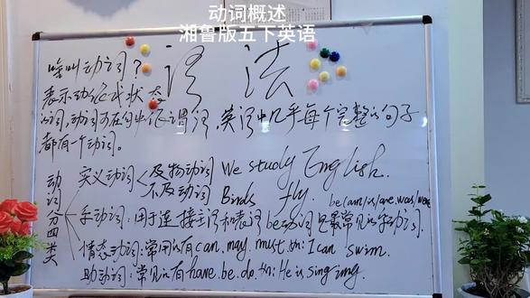 动词概述 湘鲁版五年级下册英语