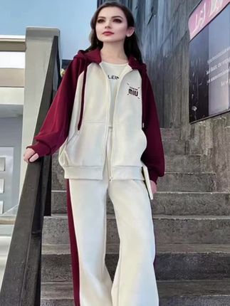 #春秋运动套装 #春秋开衫外套运动裤两件套 #运动两件套 @巨量千川