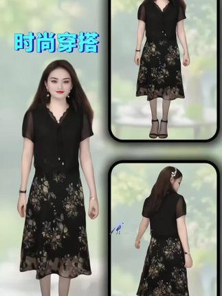 #气质连衣裙 #夏季新款 #时尚女装 #遮肉显瘦 #穿出自信穿出美丽