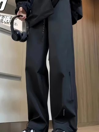 防风防水软壳冲锋裤男女春秋季户外登山机能风工装裤宽松休闲裤子#显高显瘦显腿长 #潮流男裤 #帅气穿搭 #男士休闲裤