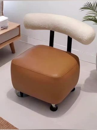 北欧轻奢万向轮小凳子,复古皮溜溜凳,换鞋凳,家用客厅可移动儿童椅子#每日分享 #家用好物 #家居生活 #好物分享 #休闲椅