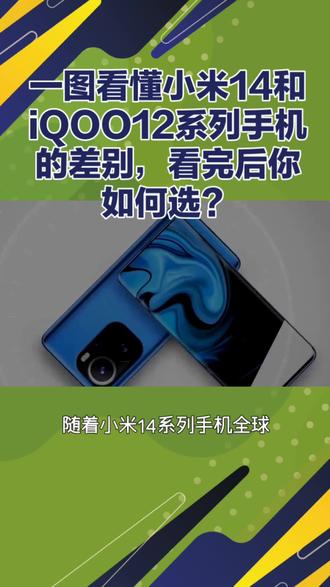 一图看懂小米14和iQOO12系列手机的差别,看完后你如何选#iqoo12发布自研电竞芯片 #小米14pro