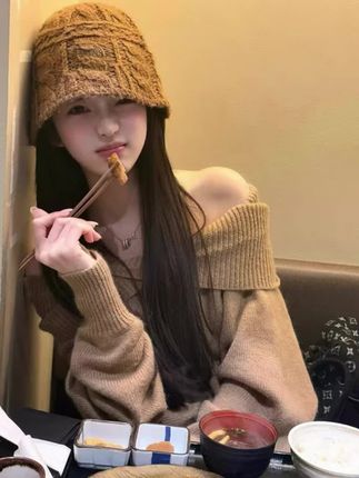 生活感~素颜日常韩国手工编织渔夫帽子女春夏显脸针织盆帽#拍照姿势 #爱了爱了 #分享 #日常生活 #黑色高级感穿搭