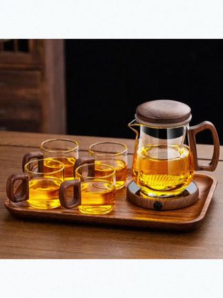 高档茶几玻璃泡茶壶,700毫升容量泡茶壶高硼硅玻璃耐高温茶壶#茶水分离杯 #茶具 #水杯 #泡茶壶#玻璃杯