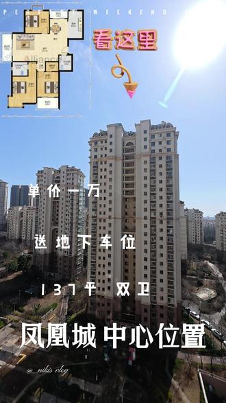 凤凰城 137平 三个阳台 送地下车位 单价1万一平了