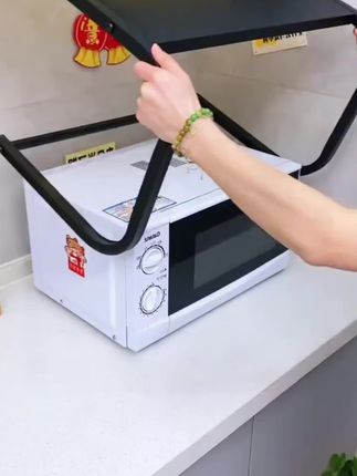 厨房置物架微波炉落地家用金属置物架#微波炉置物架 #多功能置物架 #厨房好物 #实用好物