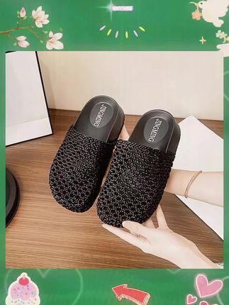 网面透气包头拖鞋女外穿厚底镂空 #女鞋推荐 #百搭女鞋 #便宜又好穿 #夏季凉鞋 #凉拖鞋 凉拖2025年夏季新款一脚蹬懒人鞋