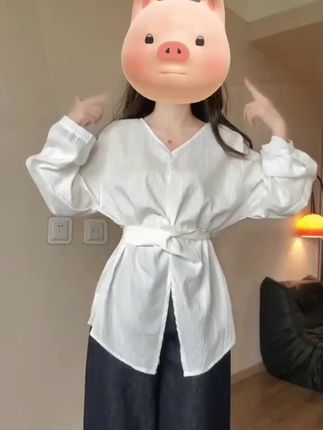 又便宜又显瘦的收腰绑带上衣!完全不挑身材 日常通勤约会都能穿!#显瘦搭配 #平价穿搭 #大码穿搭 #遮肉显瘦 #收腰上衣
