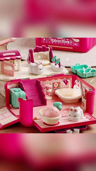 儿童玩具女孩子磁力过家家女童公主3小猫娃娃屋4生日礼物6岁5宝宝#磁力过家家 #儿童玩具