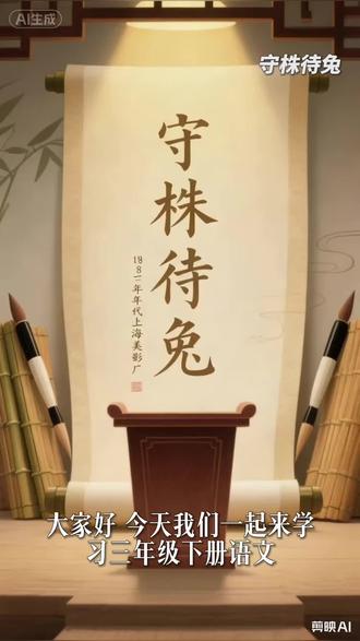 1. 三年级必看|《守株待兔》文言文全解,注释+翻译+重难点一次吃透#每天跟我涨知识