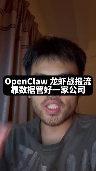 OpenClaw 龙虾战报流,靠数据管好一家公司 #AI #管理 #创业