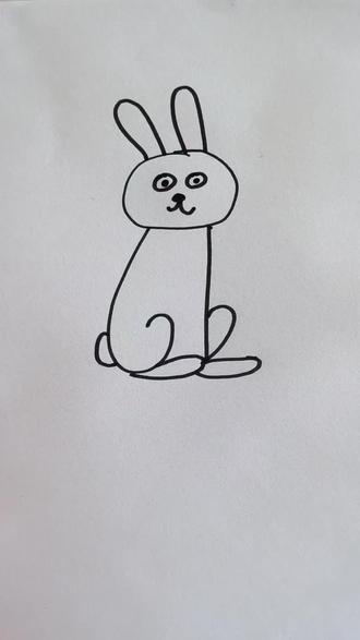 用数字就能画小白兔#画小白兔 #画画