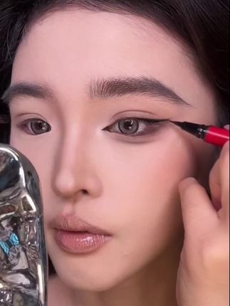 开眼角一看就会, 拯救手抖手残党,防水防汗防晕染#美妆#化妆技巧#眼线液笔