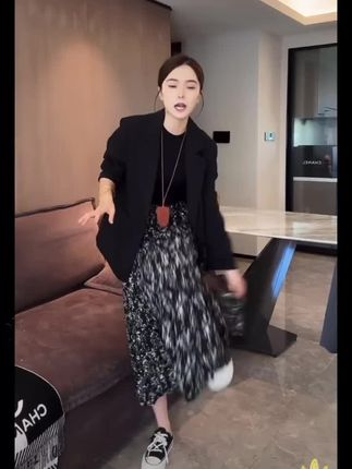【两个裙长】碎花雪纺百搭松紧半身裙女早秋韩版显瘦A字裙高腰洋气#一条裙子的快乐 #超百搭款 #碎花裙