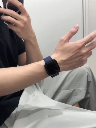 午夜蓝表带与iWatch有点搭 #表带 #iwatch #iwatch表带 #ootd穿搭 #智能穿戴