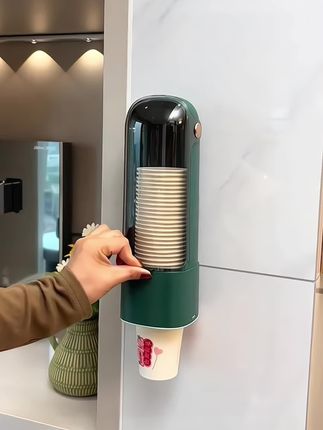 俏洁一次性杯子架取杯器家用壁挂式取杯器防尘免打孔收纳置物架#防尘收纳 #纸杯收纳神器 #好物推荐🔥#愿家人们开心快乐