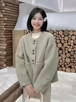 #韩系穿搭 #通勤搭配 #温柔穿搭 #毛呢大衣