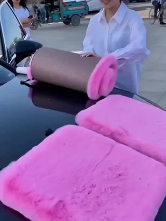 汽车毛绒坐垫#汽车用品